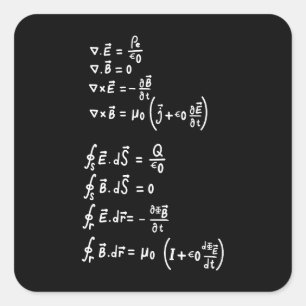 Sticker Carré Physique Math Formule Étudiants Enseignant Invitat