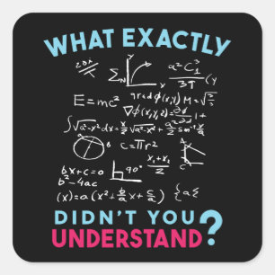 Sticker Carré Physique Math Formule Plaisanterie