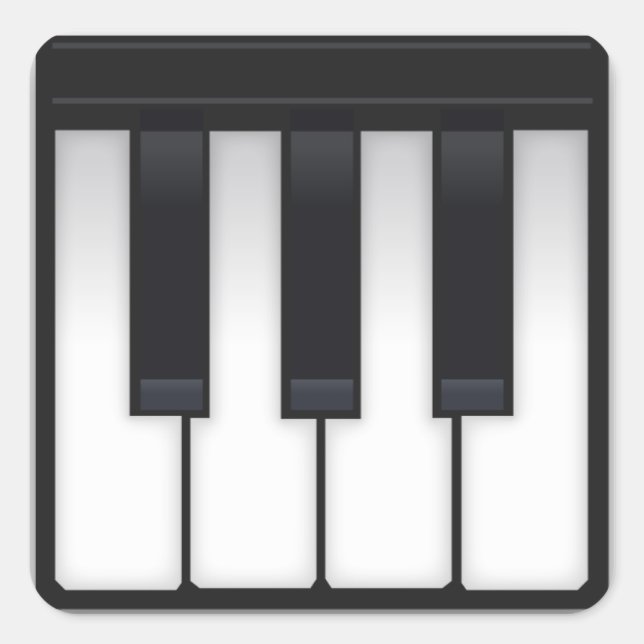 Sticker Carré Piano Emoji (Devant)