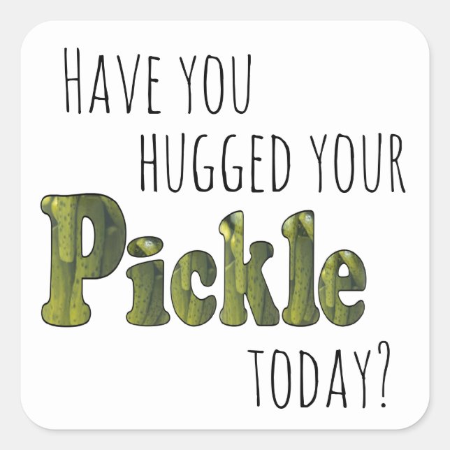 Sticker Carré Pickle Hugger (Devant)