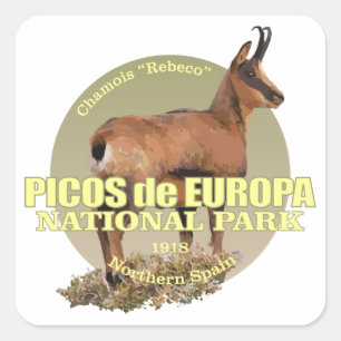Sticker Carré Picos de Europa NP (Chamois) WT