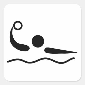 Sticker Carré Pictogramme de polo aquatique