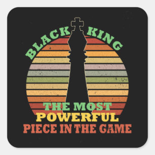 Sticker Carré Pièce La Plus Forte De Black King Dans Le Jeu