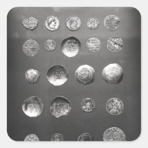 Sticker Carré pièces byzantines, romaines et sassaniennes