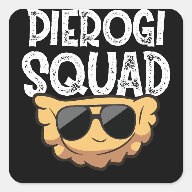 Sticker Carré Pierogi Squad Polish Food Poland Funny (Devant)