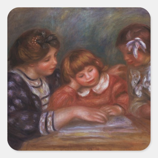 Sticker Carré Pierre A Renoir | La leçon (Devant)