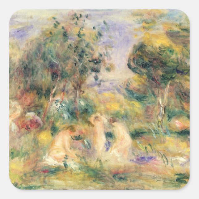 Sticker Carré Pierre A Renoir | Les Baignoires (Devant)