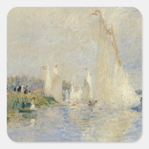 Sticker Carré Pierre A Renoir   Regatta à Argenteuil