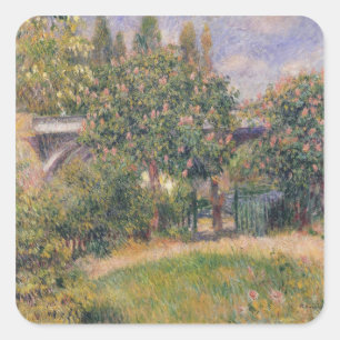 Sticker Carré Pierre un pont de chemin de fer de Renoir   chez
