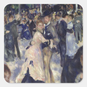 Sticker Carré Pierre une La Galette de Renoir   Le Moulin de