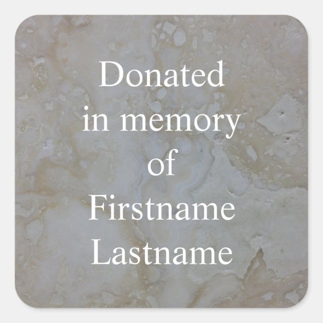 Sticker Carré Pierres d'autocollant de don (Devant)