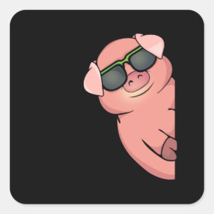 Sticker Carré Pig Gift For Pig Lovers Women Pigs Swine Pig