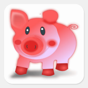STICKER CARRÉ PIGGY PIGLET