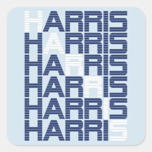 Sticker Carré piles de texte HARRIS
