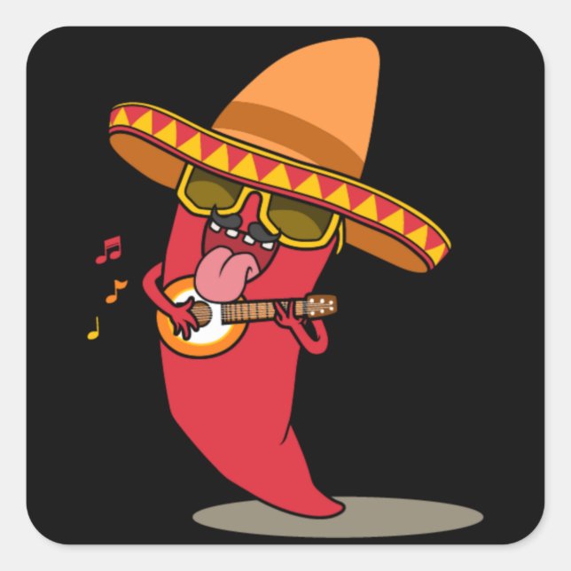 Sticker Carré piment mexicain (Devant)