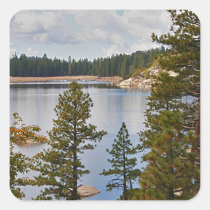 Sticker Carré Pinecrest Lake California en août