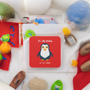 Sticker Carré Pingouin bébé