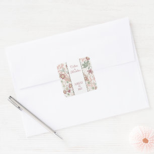 Sticker Carré Pink Floral Inspirivity Mariage Élégants autocolla