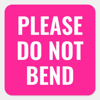 Sticker Carré Pink ne plie pas tendance simple affaires moderne