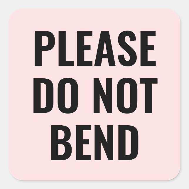 Sticker Carré Pink ne plie pas tendance simple affaires moderne (Devant)