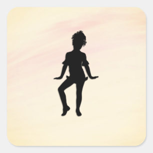 Sticker Carré Pinkish, la petite danseuse cutest