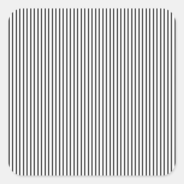 Sticker Carré Pinstripe noir (Devant)