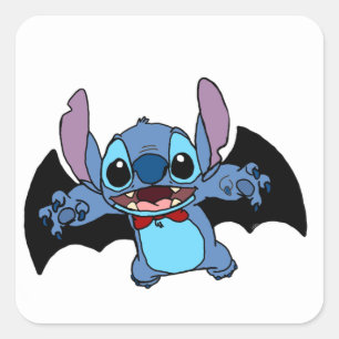 Sticker Carré Piqûre dessinée avec ailes