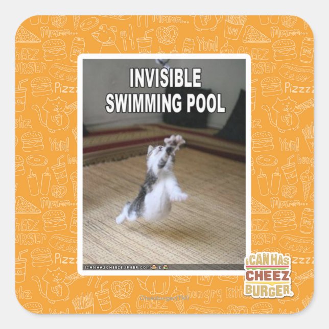 Sticker Carré Piscine invisible (Devant)