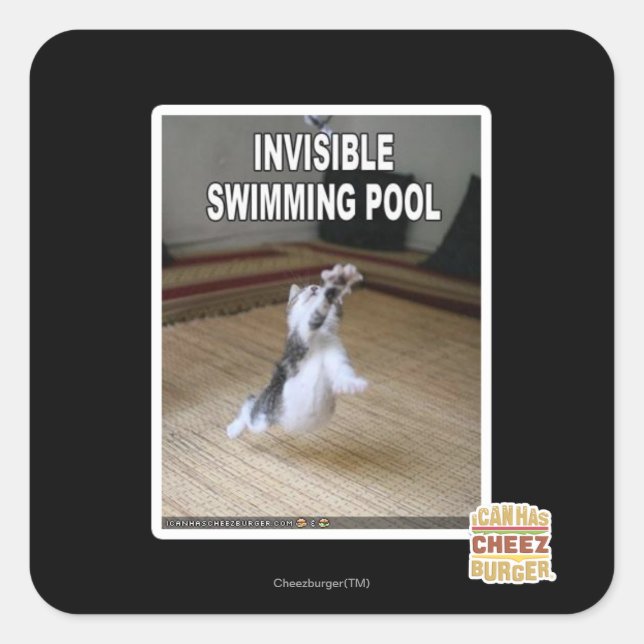 Sticker Carré Piscine invisible (Devant)