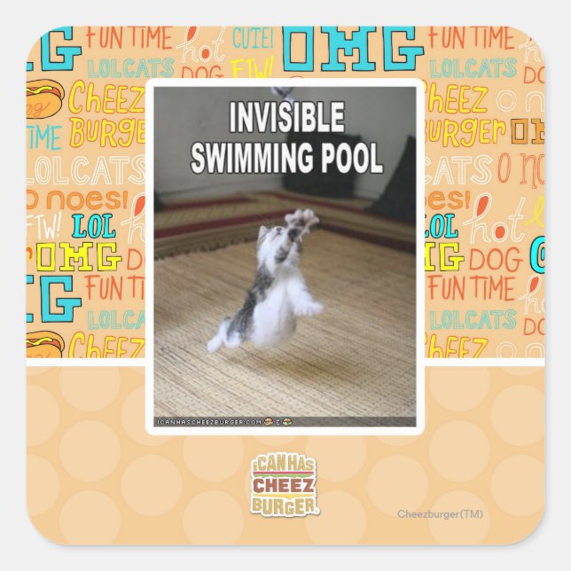 Sticker Carré Piscine invisible (Devant)