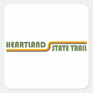 Sticker Carré Piste d'état de Heartland