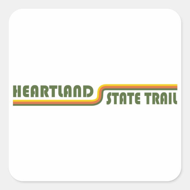 Sticker Carré Piste d'état de Heartland (Devant)
