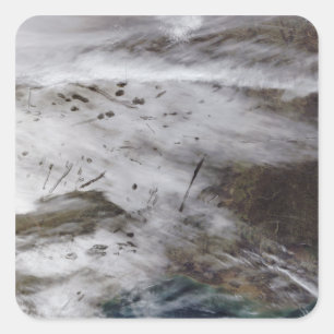 Sticker Carré Pistes de dissipation de l'aéronef