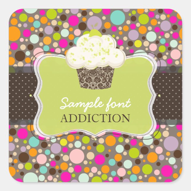 Sticker Carré PixDezines do-it-yourself couleurs/bulle gomme+key (Devant)