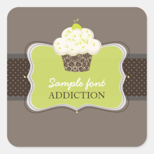 Sticker Carré PixDezines do-it-yourself couleurs, keylime cupcak