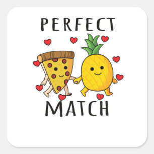 Sticker Carré Pizza Hawaii Pineapple Pizza Food