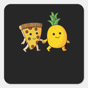 Sticker Carré Pizza Hawaii Pineapple Pizza Food