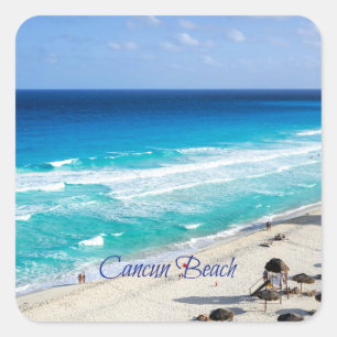 Sticker Carré Plage de Cancun, Mexique