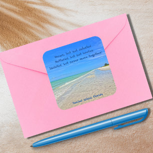 Sticker Carré Plage de l'île de Sanibel Floride Pré-ouragan Ian