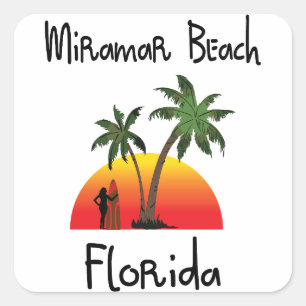 Sticker Carré Plage la Floride de Miramar