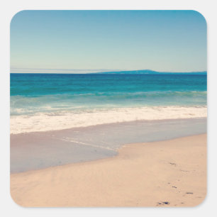 Sticker Carré Plage Photo Ocean Blue Pittoresque
