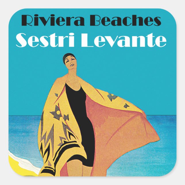 Sticker Carré Plages de Riviera ~ Sestri Levante (Devant)