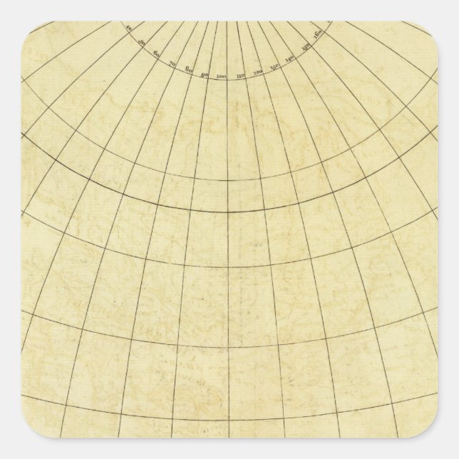 Sticker Carré Plan de l'Asie (Devant)