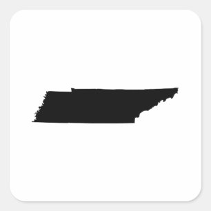 Sticker Carré Plan de l'État du Tennessee