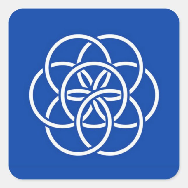Sticker Carré Planet earth flag (Devant)