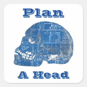 Sticker Carré Planifier Un Plan Directeur Humoristique