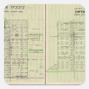 Sticker Carré Plans de DeWitt, Tipton