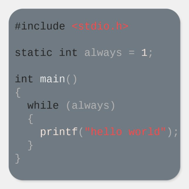 Sticker Carré planter mon ordinateur central (Devant)