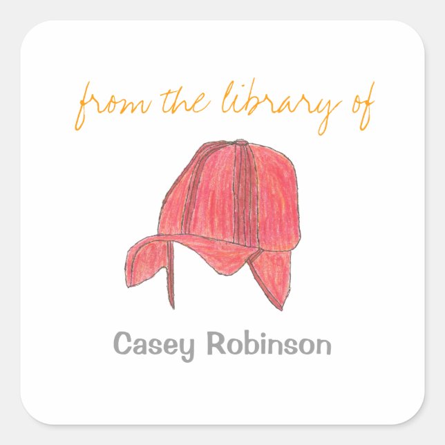 Sticker Carré Plaque-bibliothèque Holdenisms (Devant)