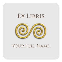 Plaque de bibliothèque Spiral Ex, personnalisable